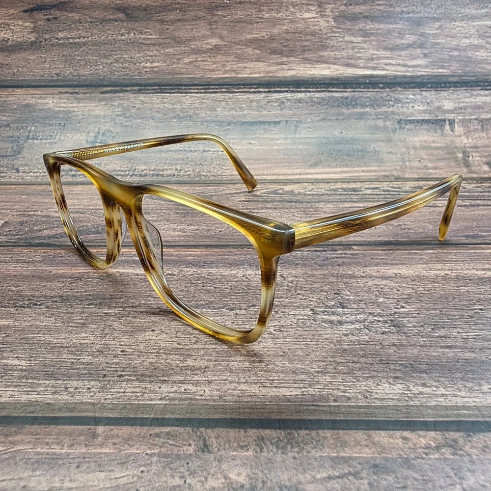 Warby Parker Fletcher Eyeglasses Tiger Eye Tortoise Square Frames 51-17-145